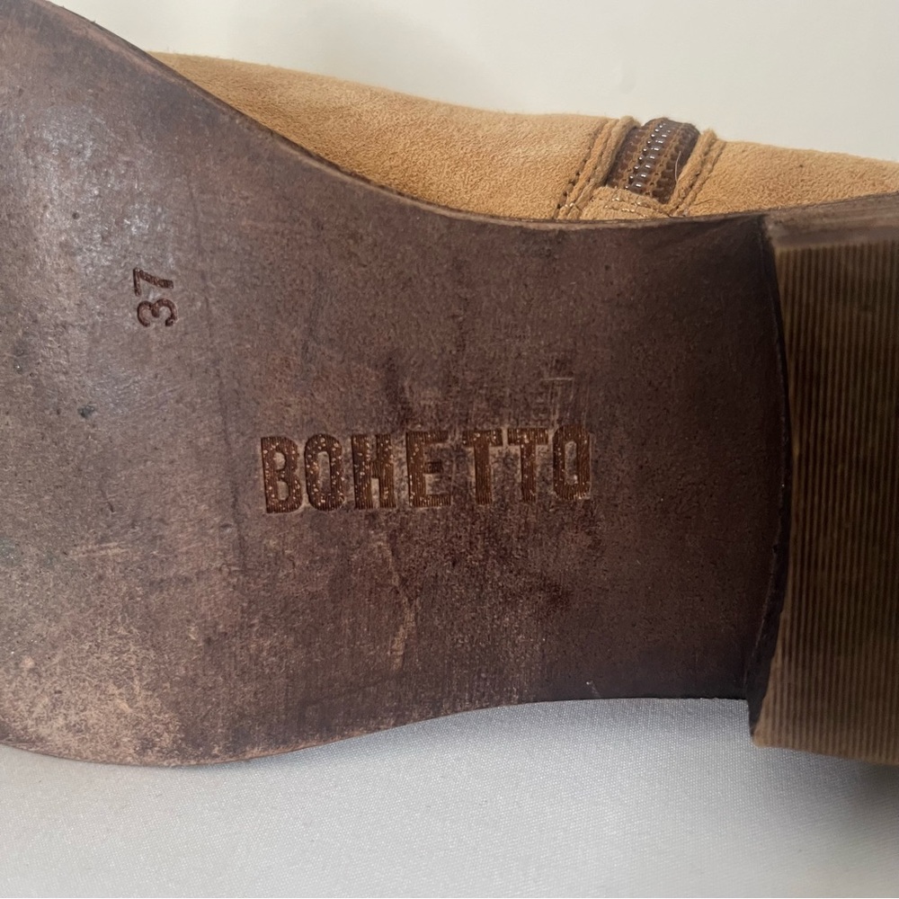 Women’s‎ Bohetto Terra Cotta Suede/Leather Buckled Pointed Toe Ankle Boots Sz 37 - Picture 7 of 9